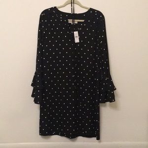 Polka dot dress with bell sleeves (NWT)